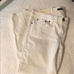 White toothpick jeans